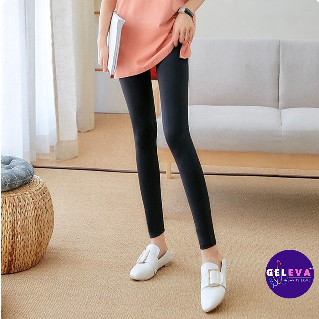 Quần legging nữ dài đẹp vải thun ôm bó dày dặn, Quần tập gym yoga zumba aerobic nữ thể thao dài lưng cạp cao Geleva LE52 | BigBuy360 - bigbuy360.vn