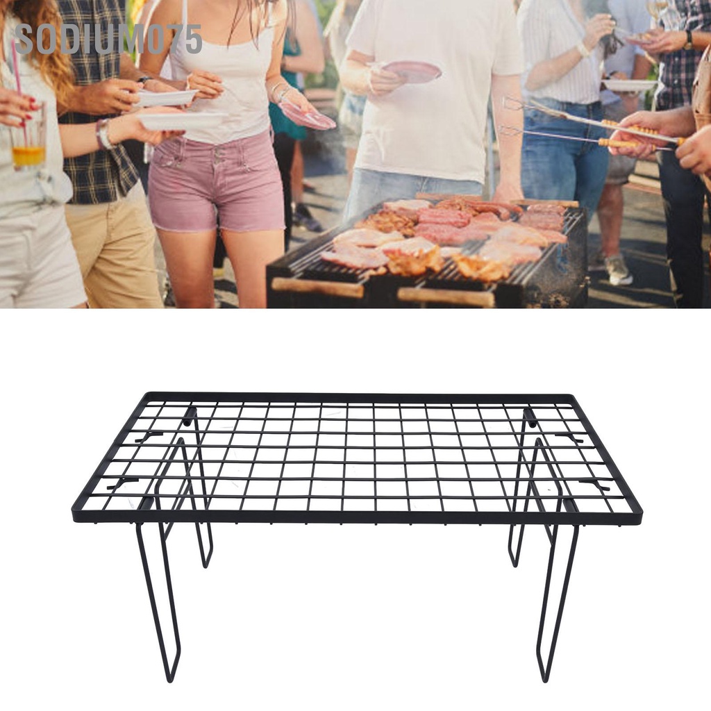 Sodium075 Bàn nướng gấp Có thể gập lại dễ dàng để làm sạch di động cho tiệc cắm trại ngoài trời