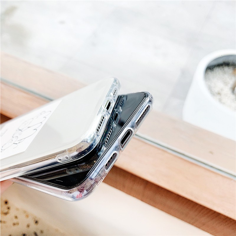 Ốp lưng iphone silicon trong Gấu 01 dành cho ip 6 đến 14promax - t02
