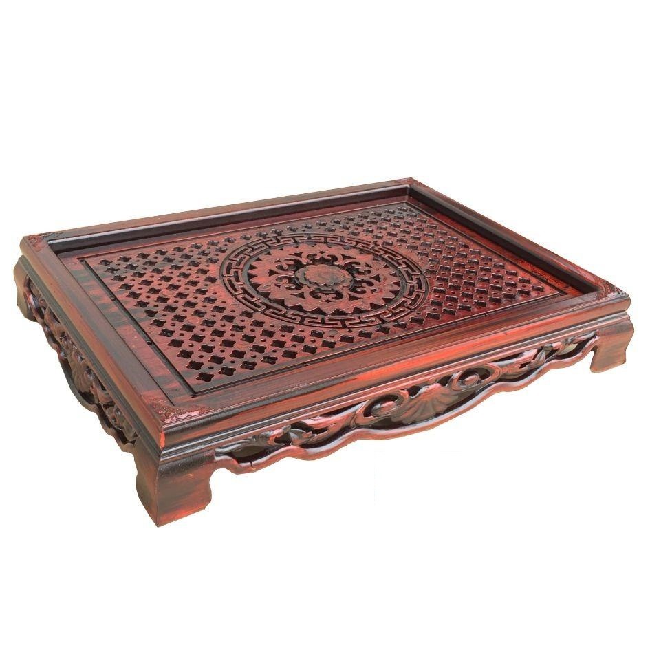 Khay trà giả gỗ chữ nhật kích thước 35x23cm sang trọng