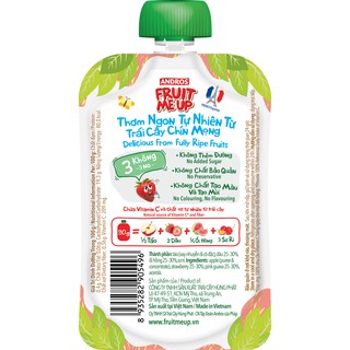 Fruit me up hỗn hợp mix 4 vị - trái cây xay nhuyễn nguyên chất - 90gx4 - ảnh sản phẩm 5