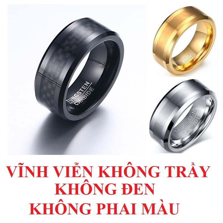 Nhẫn nam Hàn Quốc Vonfram, nhẫn siêu bền, nhẫn Tungsten Carbide