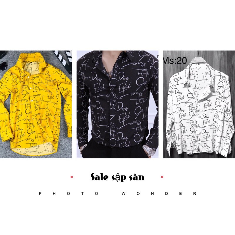 ÁO SƠ MI_ÁO KIỂU[HOẠ TIẾT CHỮ KÍ]_(FREE SHIP) Áo sơ mi nam Vải Lụa hàn chống nhăn (CAM KẾT ẢNH THẬT) | BigBuy360 - bigbuy360.vn