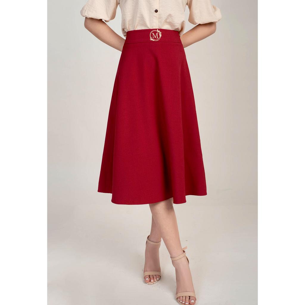 Chân váy xòe, thêu chữ M MMOutfit M-JU020121024