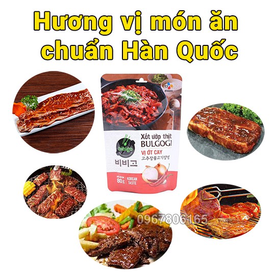 Xốt ướp thịt BULGOGI chuẩn vị Hàn Quốc gói 80g – Vị Sốt mặn ngọt và ớt cay