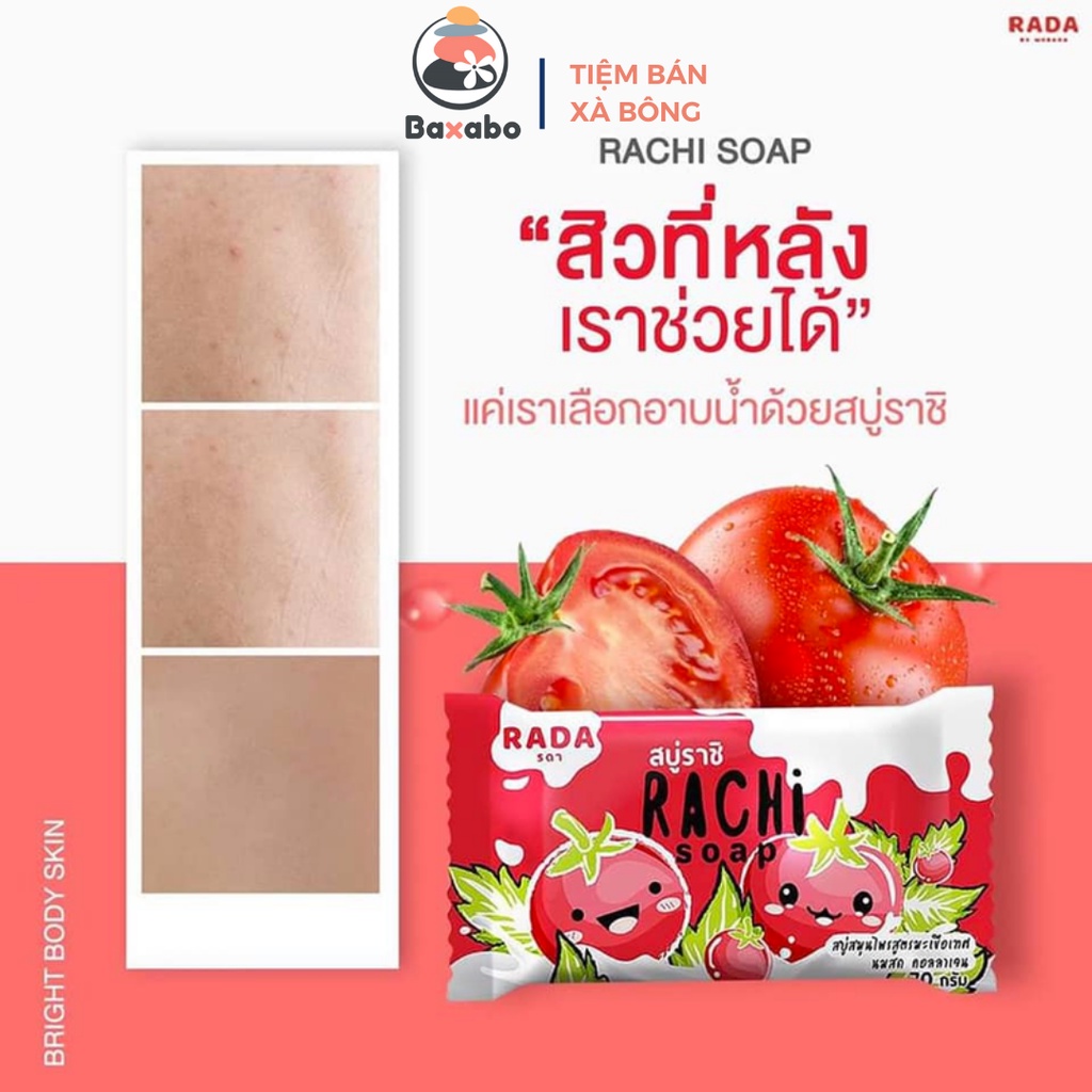 XÀ PHÒNG DƯỠNG TRẮNG DA CÀ CHUA RACHI 70GR - NỘI ĐẠI THÁI LAN | BigBuy360 - bigbuy360.vn