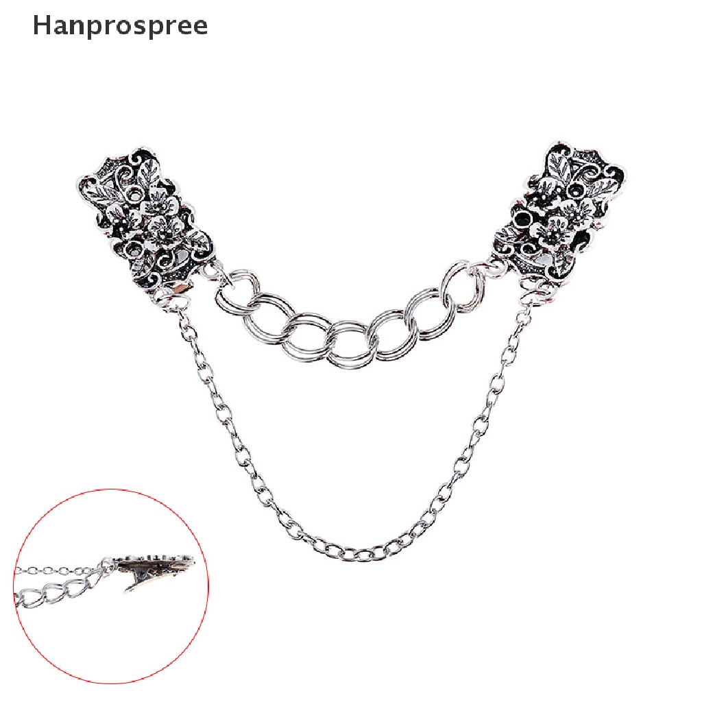 Hanprospree > Ghim Cài Áo Cardigan Khăn Choàng Cổ Hình Hoa Phối Dây Xích Thích Hợp Làm Quà Tặng Cho Bạn