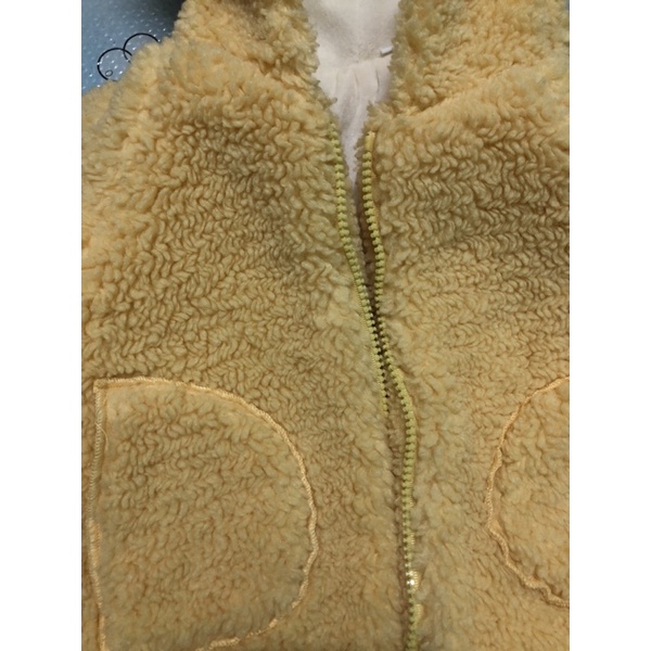 Áo khoác lông cừu có mũ tai gấu lót nỉ cực dày ấm cho bé trẻ em bé trai bé gái mặc đại hàn  9 đến 12 kg