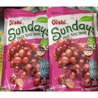 ( RẺ VÔ ĐỊCH) Lẻ 1 bịch nước uống Oshi vị nho