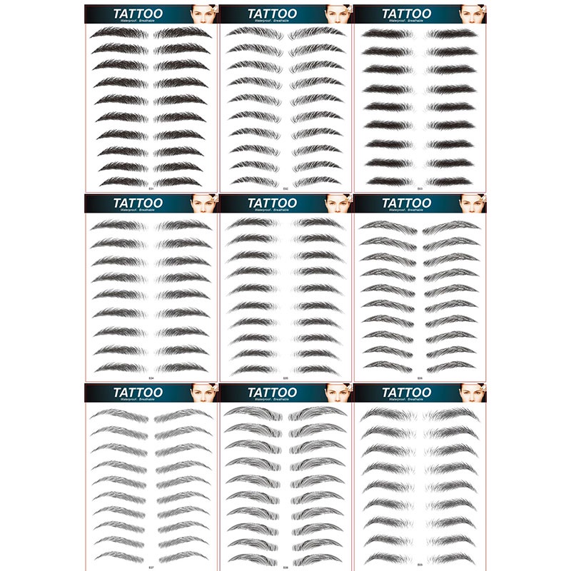 Hình dán lông mày 6D làm đẹp cho nữ độc đáo dễ sử dụng