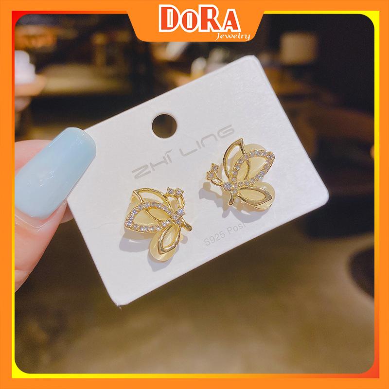 Bông tai kiểu dễ thương đi tiệc trang nhã tua rua S925 YX692 cá tính đính đá đi dạo - [DoRa Jewelry]
