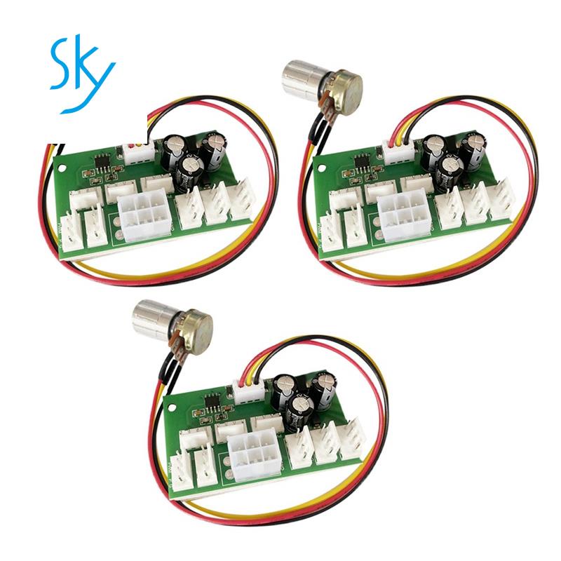3Pcs Computer Case Miner Fan Speed Controller 8-Channel Fan Hub PWM High-Power Violent Fan Controller Fan Speed Governor