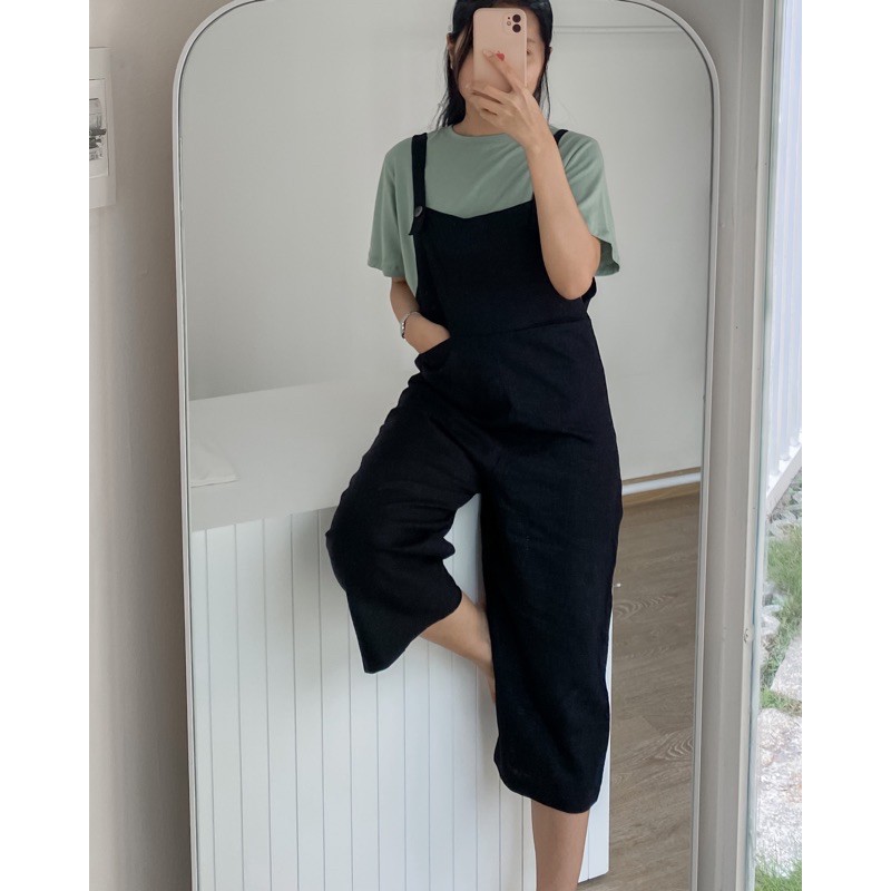 Yếm Linen hai túi