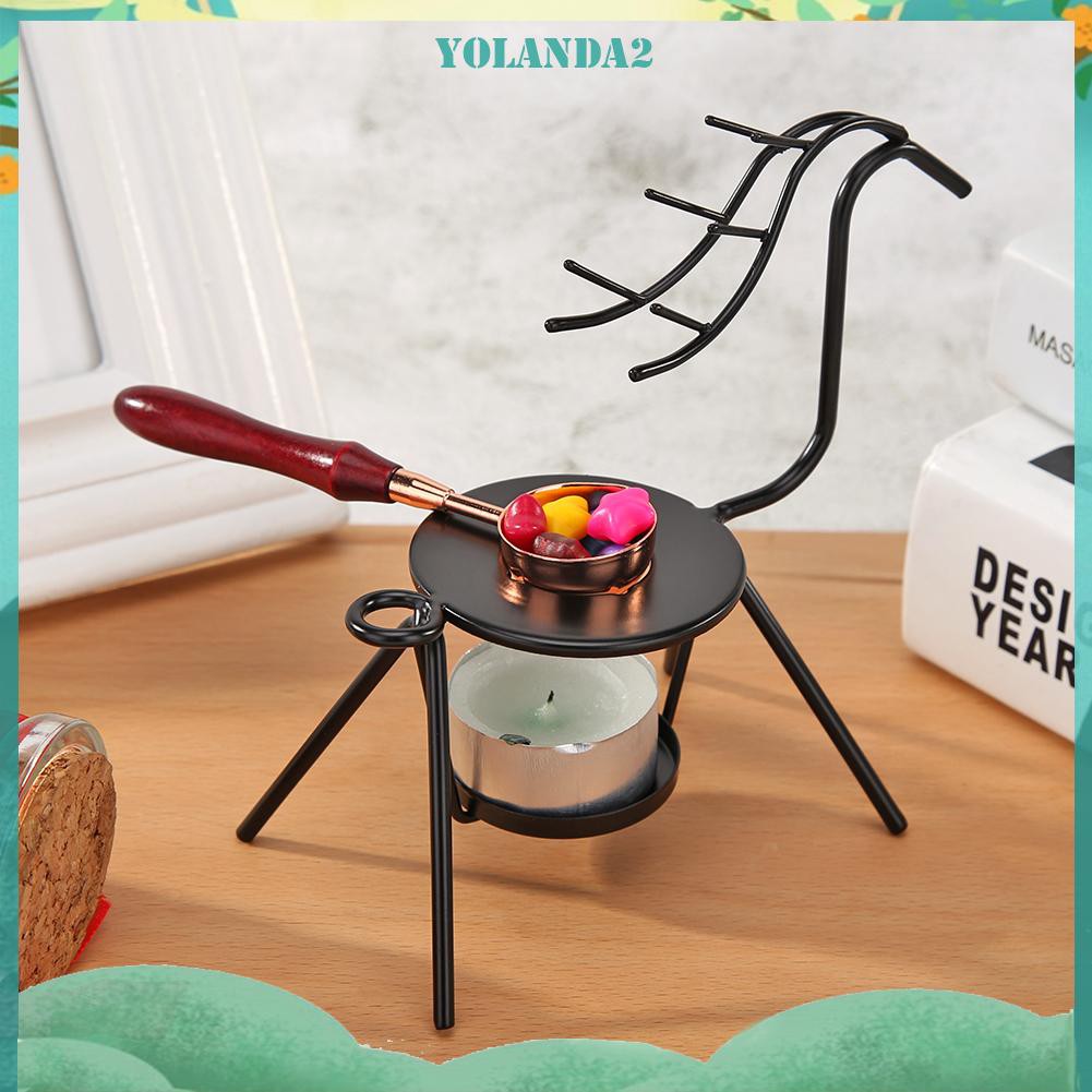 Muỗng múc sáp nóng chảy bằng gỗ phong cách retro