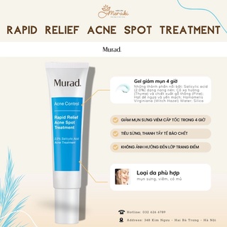 Gel giảm mụn 4 giờ Murad Rapid Relief Acne Spot Treatment  15ml