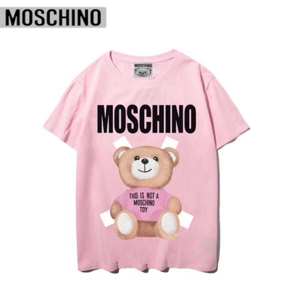 Áo Sweater Tay Ngắn In Hình Gấu Moschino Thời Trang Mùa Hè Cho Cặp Đôi 2022SS
