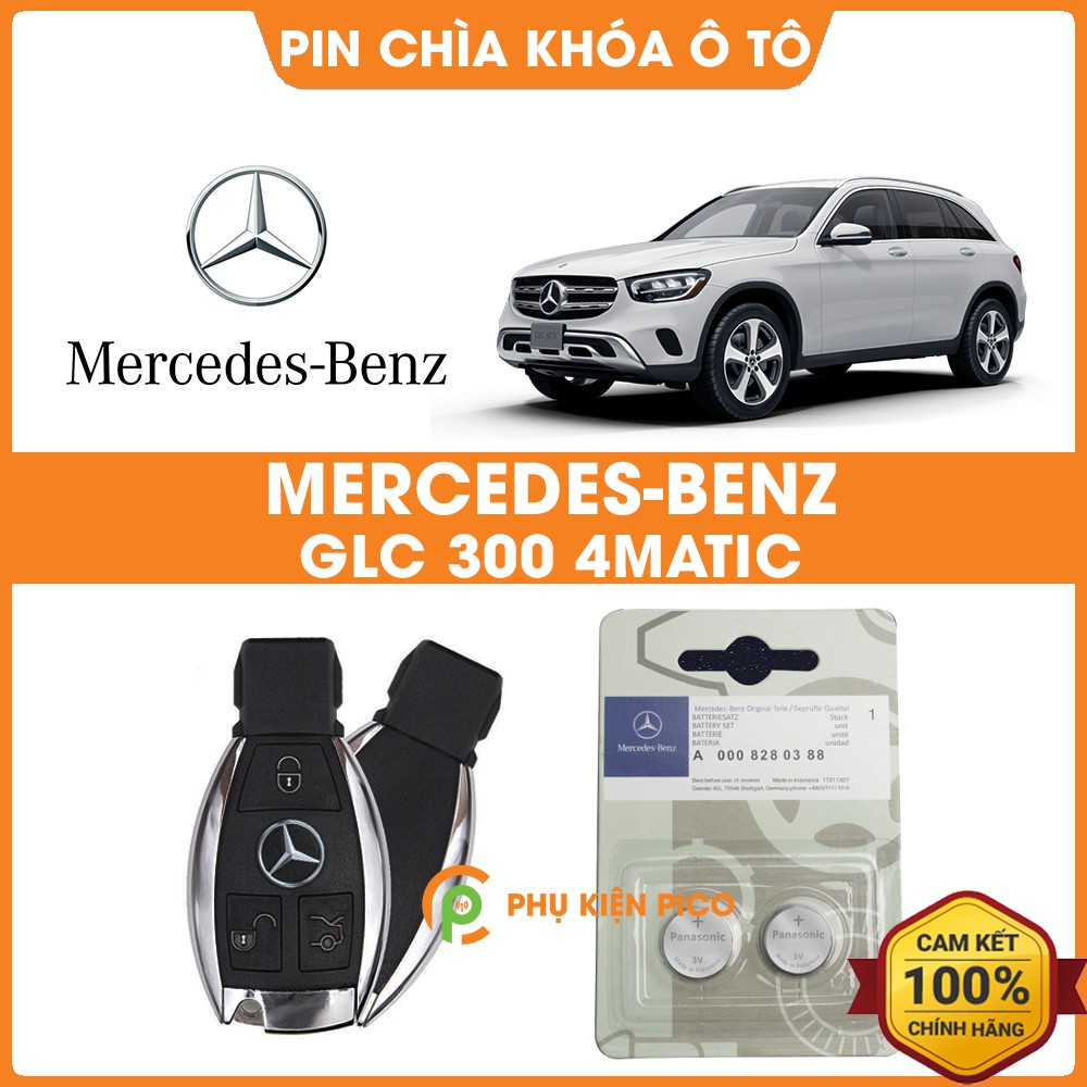 Pin chìa khóa ô tô Mercedes GLC 300 4MATIC chính hãng Mercedes sản xuất tại Indonesia 3V Panasonic