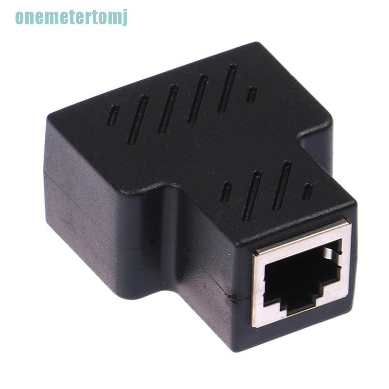 【ter】1 To 2 Ways RJ45 Female Splitter Ethernet Network Cable Double Connector Adapter