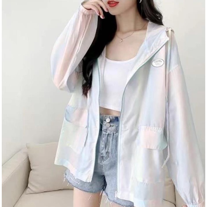 Áo Khoác Chống Nắng Mỏng Dáng Rộng Màu Gradient Dễ Phối Đồ Phong Cách Nhật Bản Thời Trang Mùa Hè Dành Cho Nữ 2022