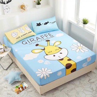 Combo Trọn Bộ Ga Gối COTTON 100% VN Tuỳ Chọn Kích Thước Mẫu HƯƠU CAO CỔ XANH