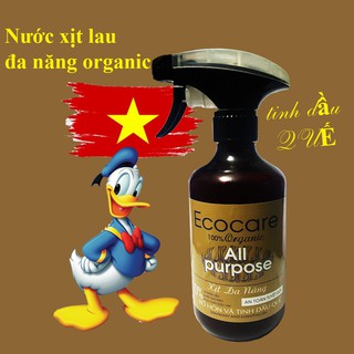 Nước xịt lau bàn ăn mặt kính, gỗ, đá tinh dầu Quế, bồ hòn, công nghệ Đức