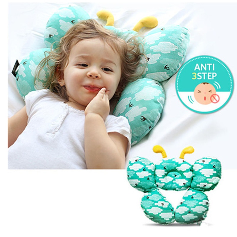 Gối Ngủ Cotton Thoáng Khí Chống Bẹp Đầu Cho Bé Sơ Sinh