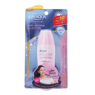 Gel Chống Nắng Dưỡng Da Trắng Mượt Sunplay Skin Aqua Silky White Gel SPF50 PA+++ 30g