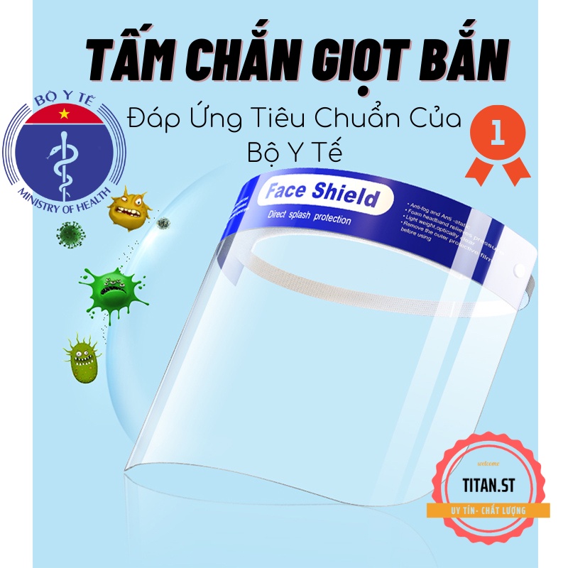 Kính Chắn Giọt Bắn, Tấm Chắn Giọt Bắn Phòng Dịch Trong Suốt Kháng Khuẩn, Bảo Vệ Mắt titan.st