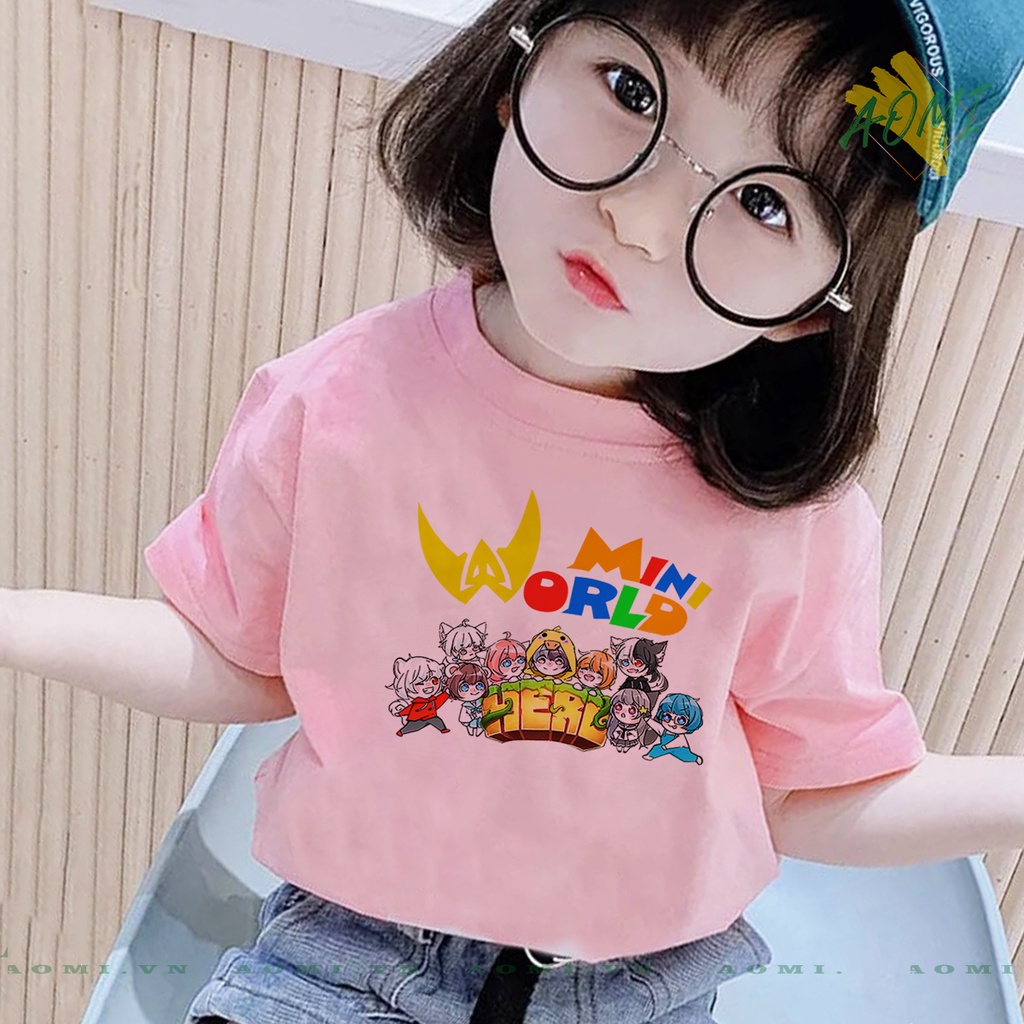 ÁO THUN HERO TEAM PINK MINI WORLD PHÔNG NAM NỮ GIA ĐÌNH CẶP ĐÔI CÓ SIZE TRẺ EM CHO BÉ TRAI GÁI AOMIVN