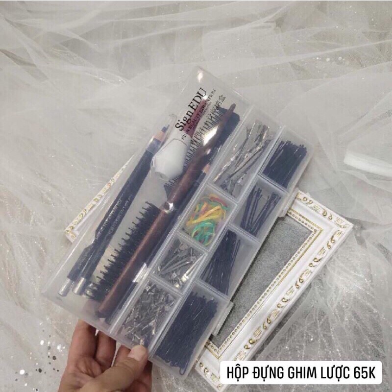 Hộp Nhựa Đựng Ghim, Kẹp, Lược chia ngăn