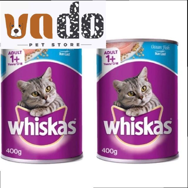 [Mã PET50K giảm Giảm 10% - Tối đa 50K đơn từ 250K] Pate Whiskas cho mèo - lon 400gr