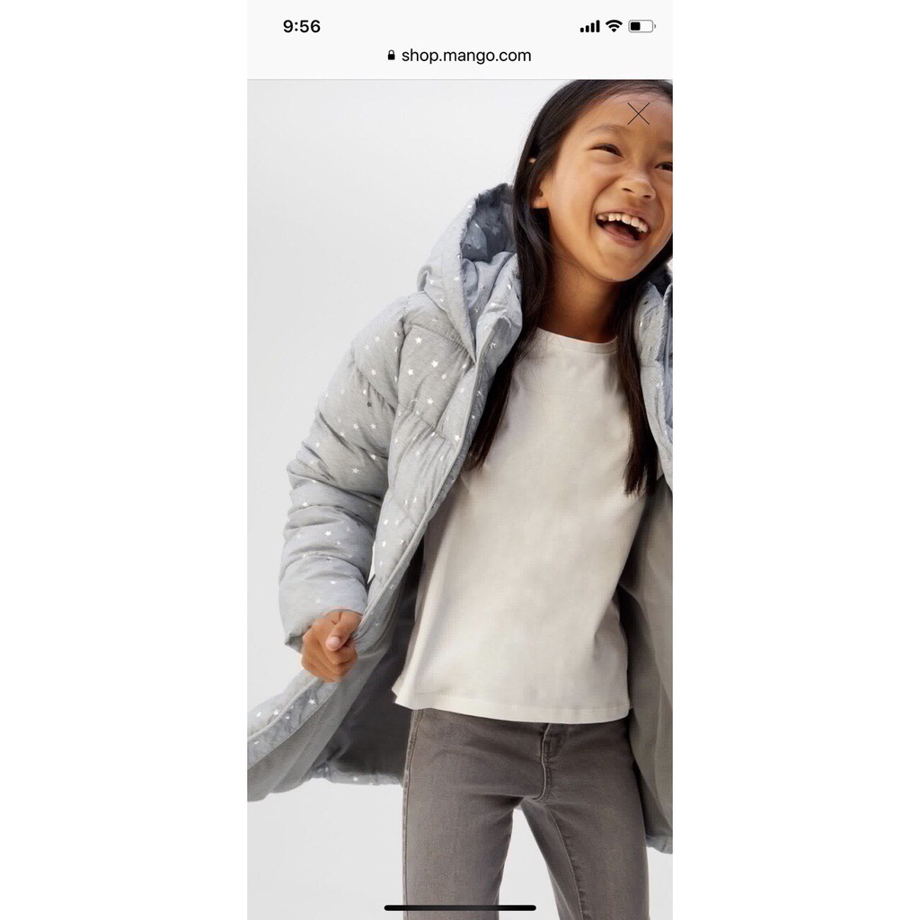 ÁO PHAO DÁNG DÀI MANGO DƯ XỊN 5/14Y