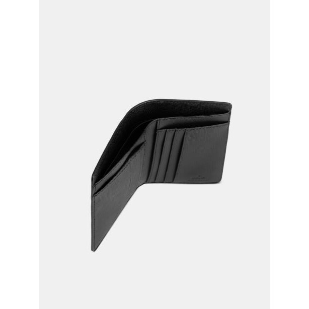 Ví Nam Dáng Đứng Da Bò Saffiano Cao Cấp FRANK Klassy Bifold Wallet Bóp Ngắn Sang Trọng - Màu Đen