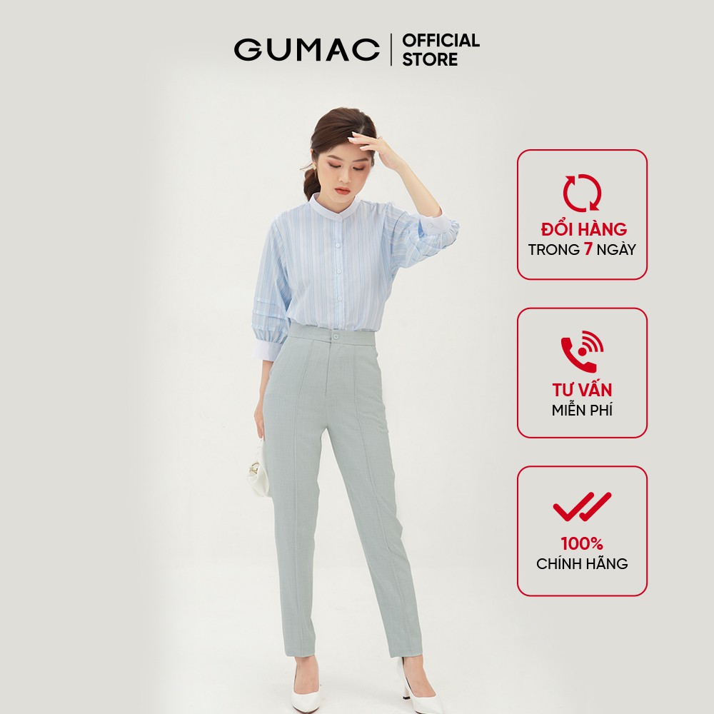 [Mã WABRGU72 giảm 10% tối đa 50k đơn 250k] Quần tây nữ chạy gân GUMAC thiết kế công sở, thanh lịch đủ màu đủ size QB309