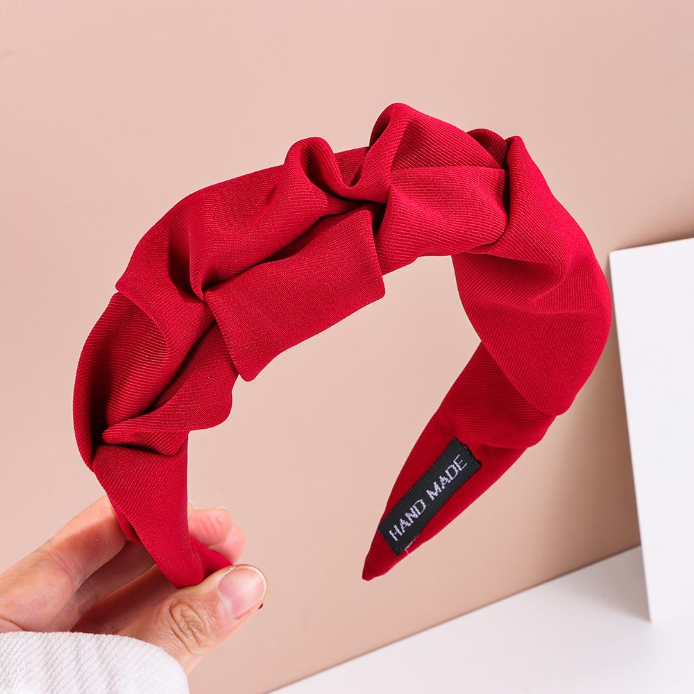 Băng Đô Cài Tóc Bản Rộng Màu Trơn Thời Trang MIHAN1