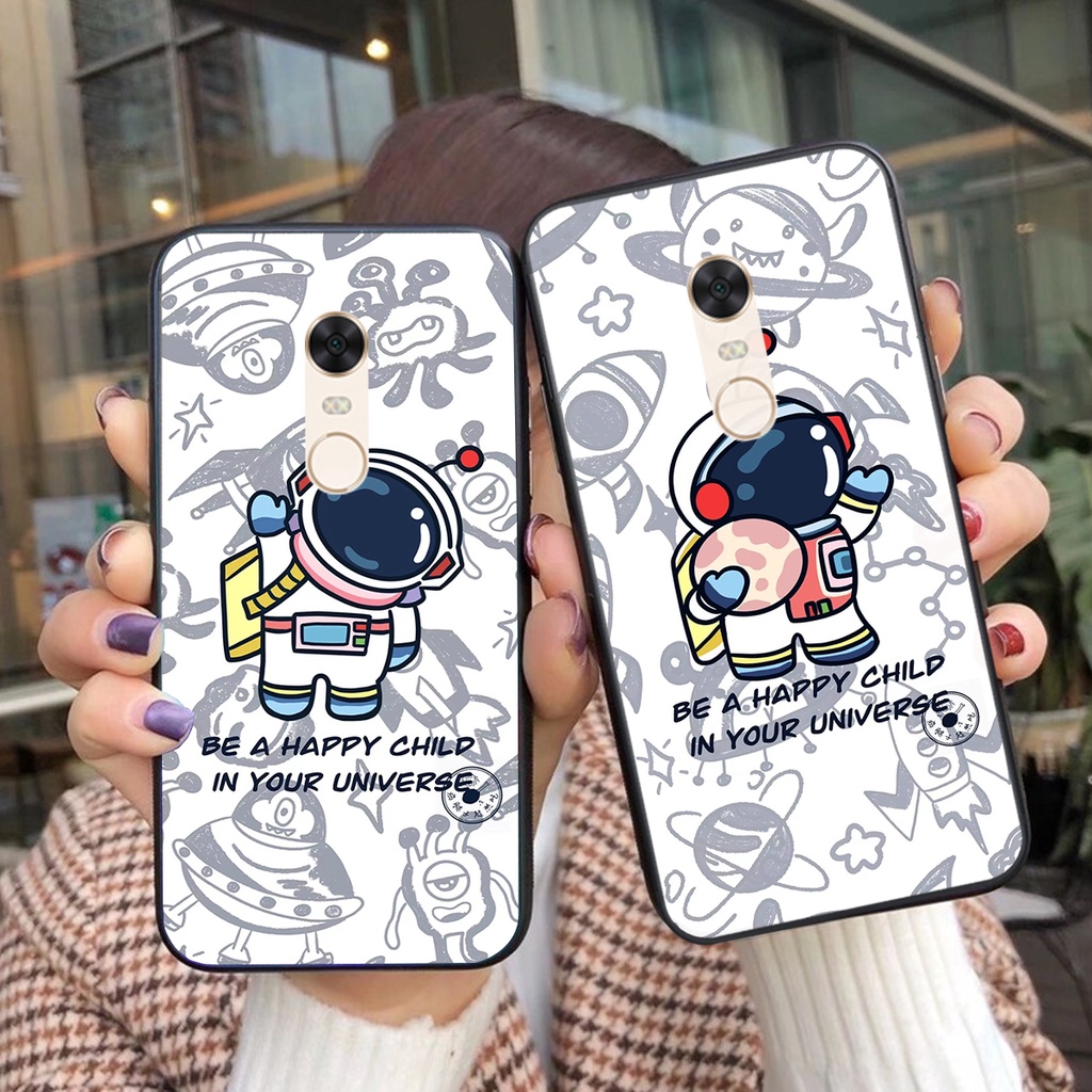 Ốp lưng Xiaomi Mi Note 3 - Redmi Note 4/4x - Redmi 5 - Redmi 5 Plus mẫu  vũ trụ cute đáng yêu, ốp phi hành gia siêu rẻ