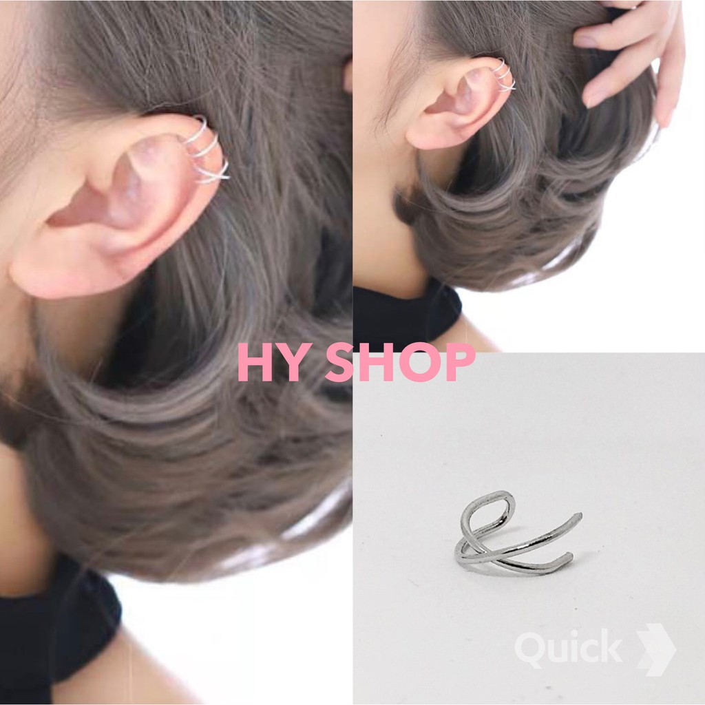 bông kẹp tai ti tan chéo hình chữ X thép y tế không dị ứng