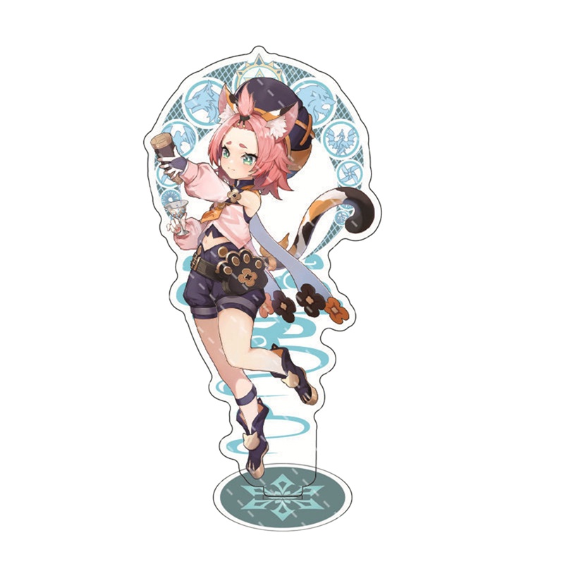 Tmdbyx Mô Hình Anime Genshin Va Chạm Xiao Venti Hutao Zhongli Bằng Acrylic Trang Trí Bàn Làm Việc