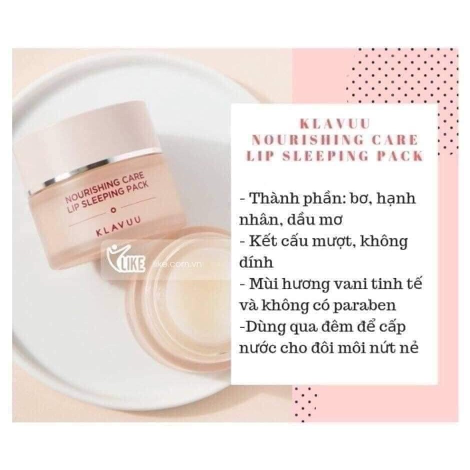 Mặt nạ ngủ môi Klavuu 20g