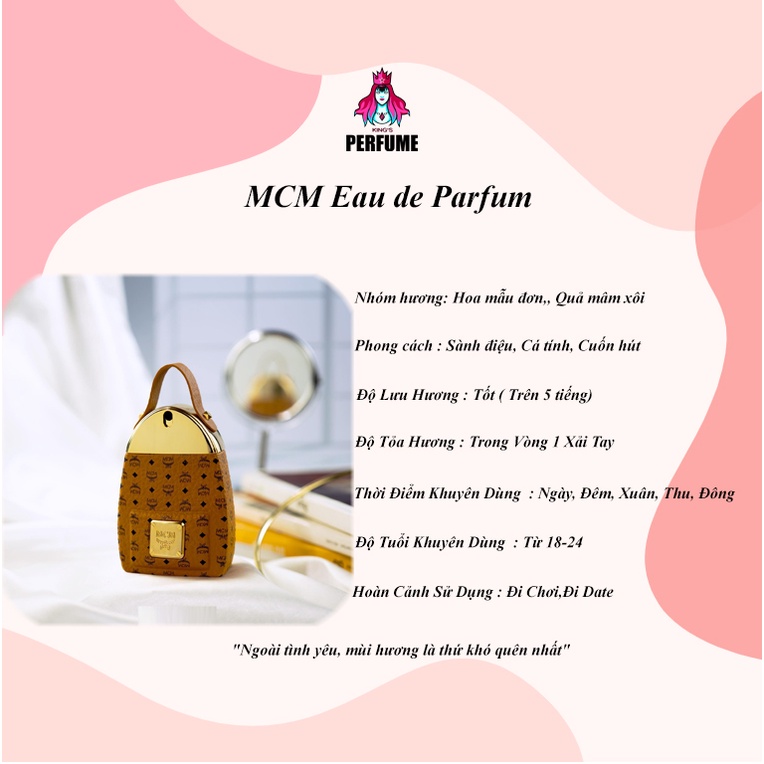 {Chính Hãng} Nước Hoa Nữ 𝑴𝑪𝑴 𝑬𝒂𝒖 𝒅𝒆 𝑷𝒂𝒓𝒇𝒖𝒎_Mẫu Dùng Thử 5ml | BigBuy360 - bigbuy360.vn