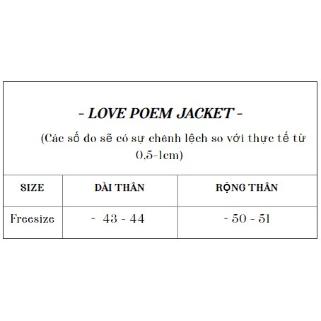 Áo set caro tingoan sai gon LOVE POEM JACKET/DR bản mới nhất tháng 5.23