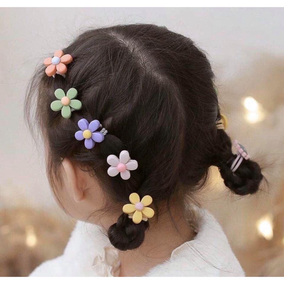 Set 4/8/10 dây chun cột tóc, Dây chun buộc tóc Siêu Cute Bé gái