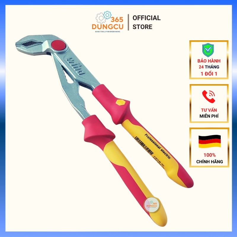 Kìm kẹp ống cách điện 1000v Wiha 37450 Germany 250mm - Hàng chính hãng