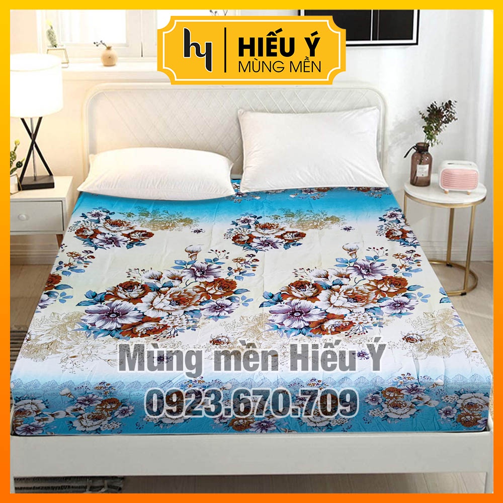 Ga giường cotton poly 1m6, 1m8 bo thun dày dặn | Mùng mền Hiếu Ý