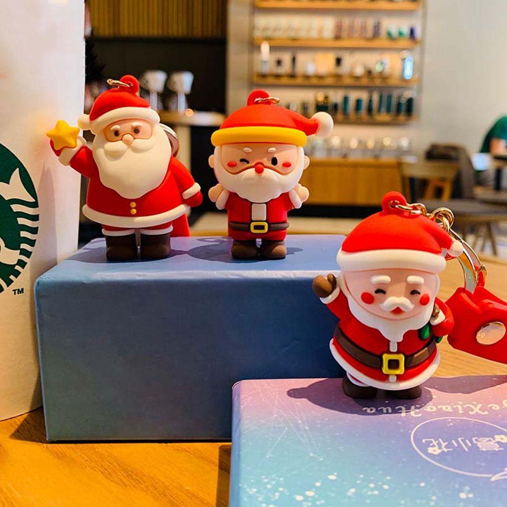 Móc Chìa Khóa Bằng Pvc Hình Ông Già Noel Hoạt Hình Sáng Tạo