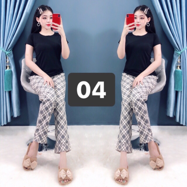 Đồ bộ áo thun thái quần kaki co giãn | BigBuy360 - bigbuy360.vn