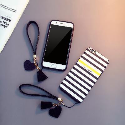 Ốp Iphone Kẻ Ngang sành điệu cá tính Kèm Móc (ốp dẻo) #2