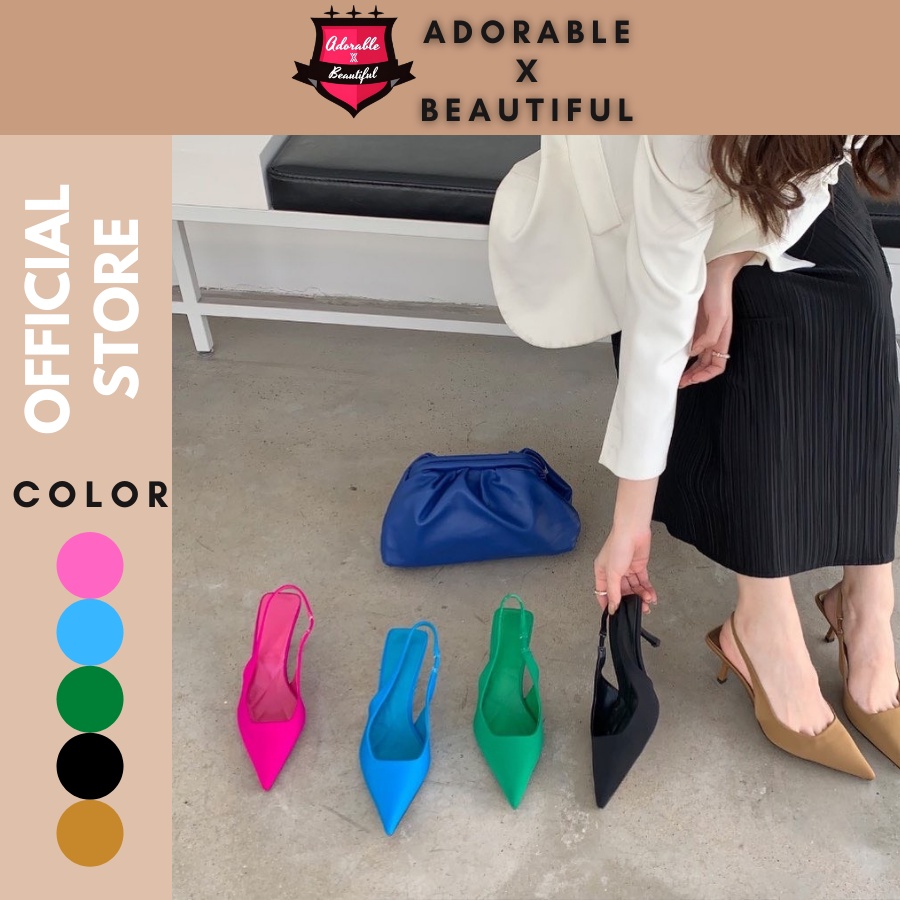 Giày Cao Gót Nữ 5 Phân Mũi Nhọn Đủ Màu Cao Cấp Phong Cách Sang Trọng [AdorablexBeautiful]