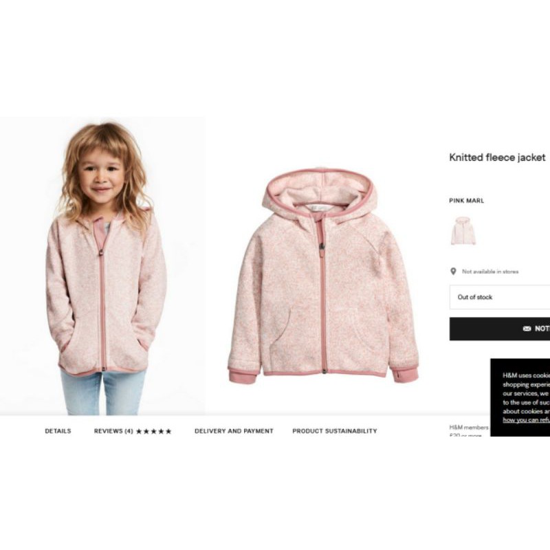 Áo khoác H&M cho bé trai bé gái