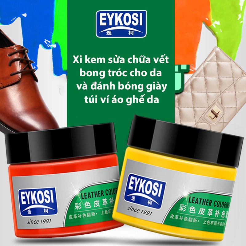 [Tặng chổi quét sơn] - Xi kem HICKIES LACING SYSTEM chuyên sửa chữa vết bong tróc cho da và đánh bóng giày túi ví áo ghế